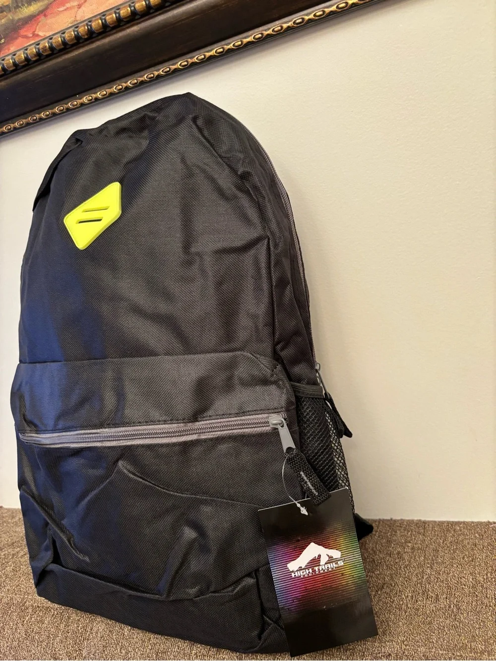 Black Backpack unisex high trail